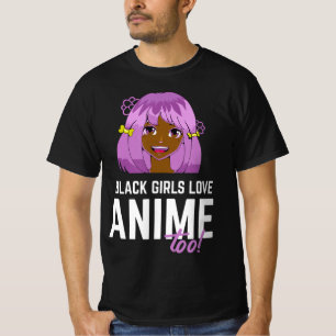 Black Girls Liebe Anime zu Afroamerikaner T-Shirt