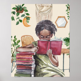Black Girls Liebe Reading Poster