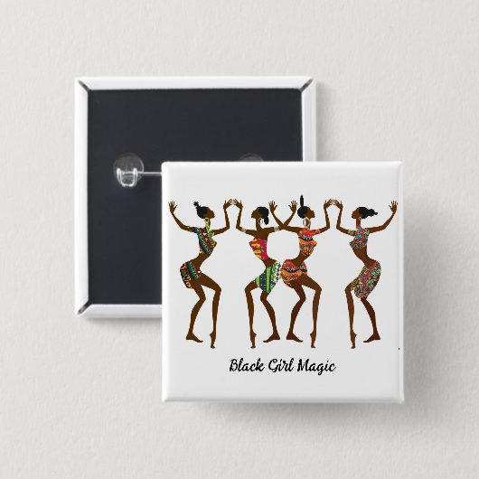 Black Girls Magic Button (Vorne & Hinten)