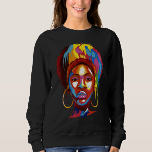 Black Girls Queen Natural Hair Afro Melanin Afrika Sweatshirt