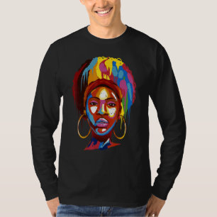 Black Girls Queen Natural Hair Afro Melanin Afrika T-Shirt