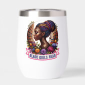 Black Girls Read Logo Wine Tumbler (Rückseite)