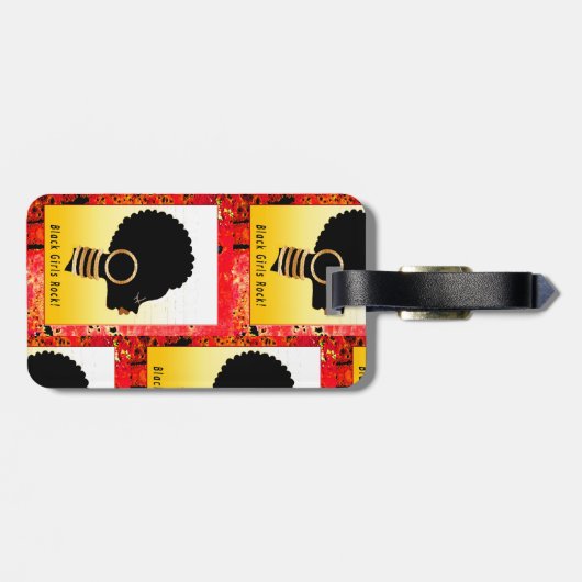 Black Girls Rock Gepäckanhänger (Rückseite horizontal)