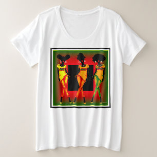 Black Girls Rock Silhouette Große Größe T-Shirt