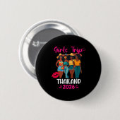 Black Girls Trip Thailand 2026 Vacation Matching  Button (Vorne & Hinten)