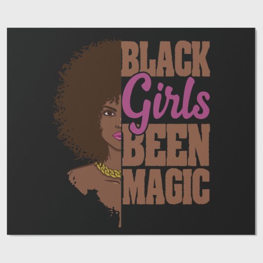 Black Girls waren Magic African Queen Geschenke Geschenkpapier (Flach)