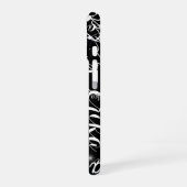 Black Girly Calligraphy Typografy Name Pattern iPhone 16 Hülle (Linke Seite)