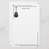 Black Gitarre Design Briefpapier (Vorne/Hinten)