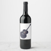 Black Gitarre Music Design Weinetikett (Vorderseite)