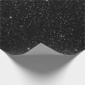 Black Glam Glitzer Stars Funkelnd Minimale Hochzei Geschenkpapier (Ecke)