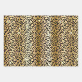 Black Glam Gold Glitzer Leopard Geschenkpapier Set (Vorderseite 2)