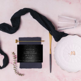 Black Glam Herbst Herbst Vip Hochzeitsempfang Einladung