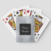 Black Glam Silver Glitzy Sparkle Spielkarten (Rückseite)