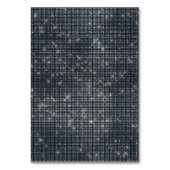 Black Glam Silver Sparkle Tischnummer (Rückseite)