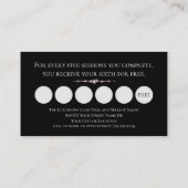 Black Glamour Diamonds Pink Glitzer VIP Loyalität Visitenkarte (Rückseite)