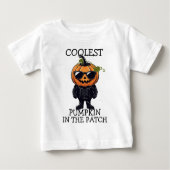 Black Glasses Pumpkin Niedliches Halloween-Kleinki Baby T-shirt (Vorderseite)