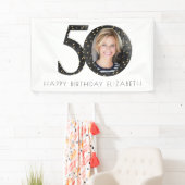 Black Glitter 50 & Fabulous Foto Banner (Insitu)