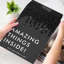 Black Glitter Business Amazing Things Inside