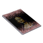  Black Glitter Leonardo Da Vinci Gioconda Notizblock (Rechte Seite)