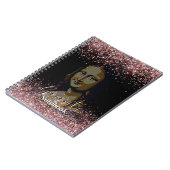  Black Glitter Leonardo Da Vinci Gioconda Notizblock (Linke Seite)