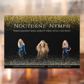 Black Glitter Models Dresses Boutique Decor Fensteraufkleber (Blatt 2)