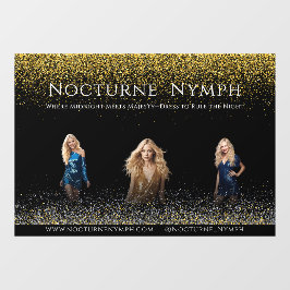 Black Glitter Models Dresses Boutique Decor Fensteraufkleber