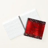 Black Glitter Red Foil 50 & Fabulous Guest Notizblock (Innenseite)