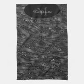 Black Glitter Spa Sophisticate Geschirrtuch (Vertikal)