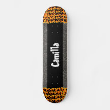 Black Glittery Design Individuelle Name Skate Deck