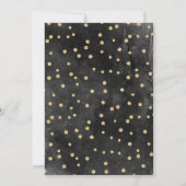 Black Glitzer 50 & Fabulous Geburtstag Einladung (Rückseite)