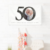 Black Glitzer 50 Jahre Foto Banner (Insitu)