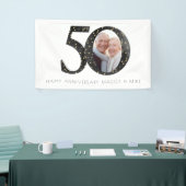 Black Glitzer 50 Jahre Foto Banner (Messeveranstaltung)