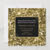 Black Glitzer Aqeeqah- Aqiqah- muslimische Einladu Einladung (Rückseite)