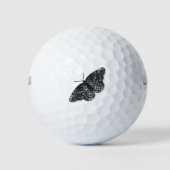 Black Glitzer Butterfly Golfball (Vorderseite)