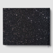 Black Glitzer Diamond Heart Guestbook Gästebuch (Rückseite)