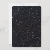 Black Glitzer Diamond Heart Wedding Einladung (Rückseite)