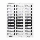 Black Glitzer Diamond Herd Address Labels (Vorne)