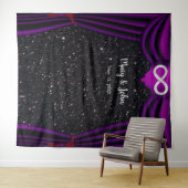 Black Glitzer Diamond Infinity Lila Vorhang Wandteppich (Beispiel (Horizontal))