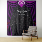 Black Glitzer Diamond Infinity Lila Vorhang Wandteppich (Beispiel)