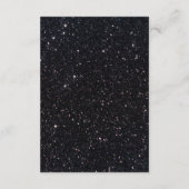 Black Glitzer Diamond Unendlichkeit Sicherheitsmaß Begleitkarte (Rückseite)