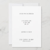 Black Glitzer & Eukalyptus Wedding Einladung (Rückseite)