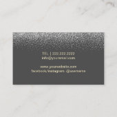 Black Glitzer Eyelash Extensions Moderner Lash Sal Visitenkarte (Rückseite)