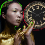 Black Glitzer Gold Champaigne Imitate Roman Zahlen Große Wanduhr<br><div class="desc">Die Zeit wird nicht nur in Momenten und Erinnerungen gemessen, sondern manchmal ist sie gerahmt in schlichter Eleganz und Funkeln. Die Einführung der Black Glitzer Gold Champagne Imitate Roman Numbers Große Uhr von Zazzle - ein Zeitmesser, der nicht nur die Zeit erzählen, es erzählt eine Geschichte von Glamour und Prestige....</div>