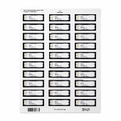Black Glitzer Gold Unfinity Address Labels (Vorne)