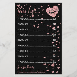 Black Glitzer Heart Lip Lipstick Makeup Preisliste Briefpapier