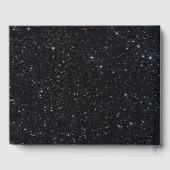 Black Glitzer Infinity Heart Guestbook Gästebuch (Rückseite)