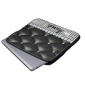 Black Glitzer Monogramm Notebook-Gehäuse Laptopschutzhülle (Vorne Knopf)