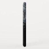 Black Glitzer Sparkle Girly Personalisierter Name Case-Mate iPhone Hülle (Hinten/Rechts)