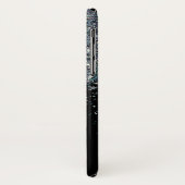 Black Glitzer Sparkle Girly Personalisierter Name Case-Mate iPhone Hülle (Hinten/Links)