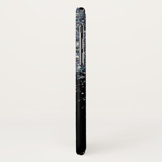 Black Glitzer Sparkle Girly Personalisierter Name Case-Mate iPhone Hülle (Hinten/Links)